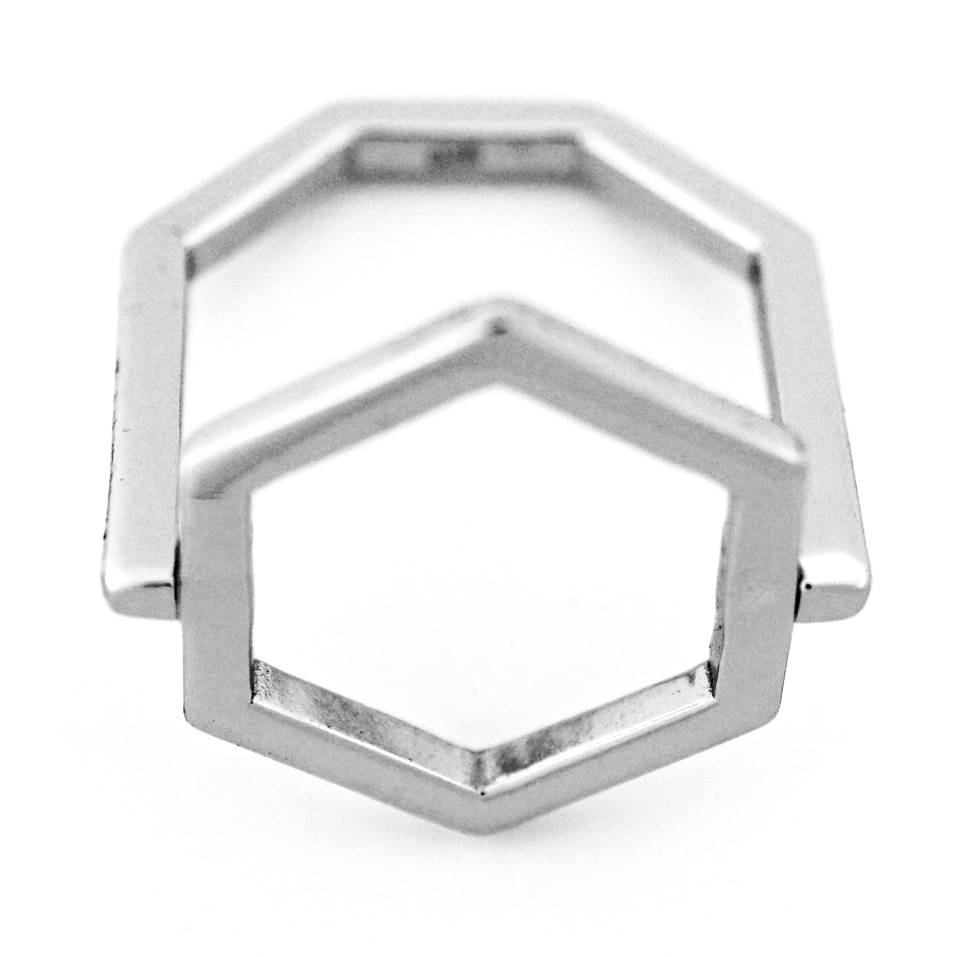 AIVIA Jewelry - silver hexagon ring
